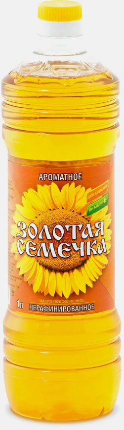 Масло подсолнечное Золотая семечка Ароматное 1л фото 1
