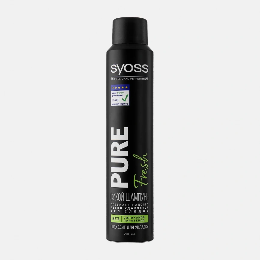 Сухой шампунь для волос Сьёсс Pure Fresh для жирной кожи головы 200мл фото 2