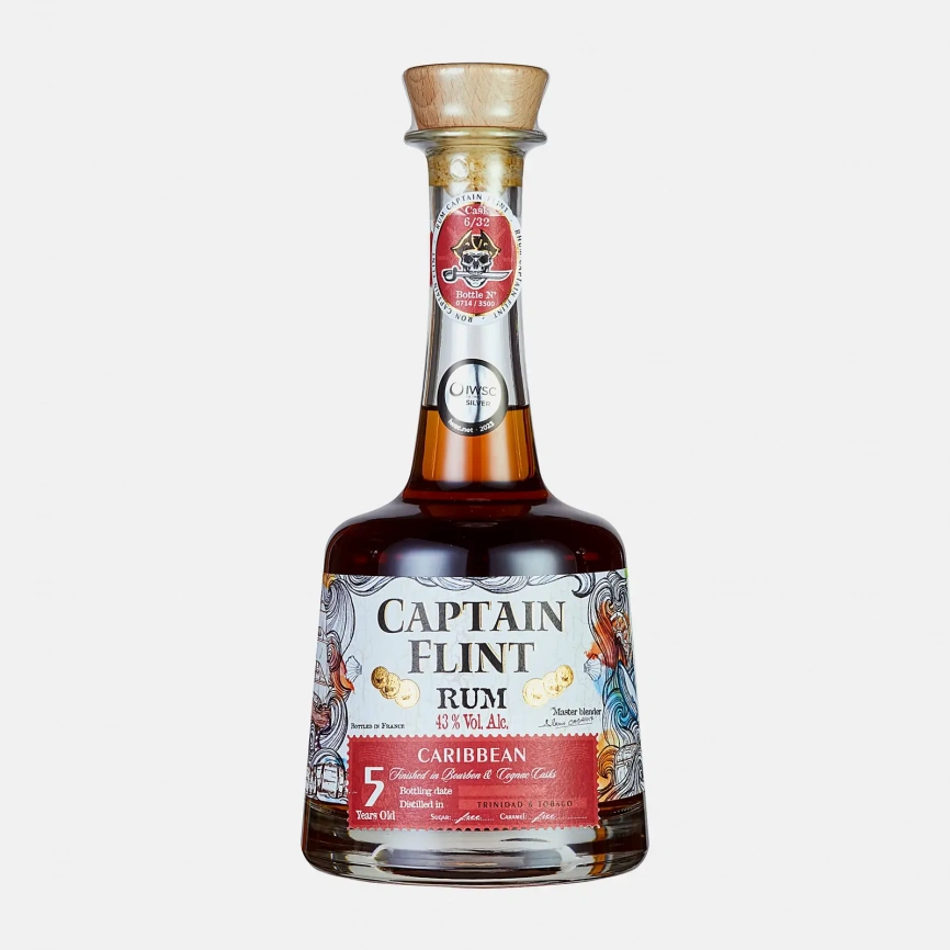 Ром Captain Flint Caribbean 5 Yo 43% 700мл фото 1